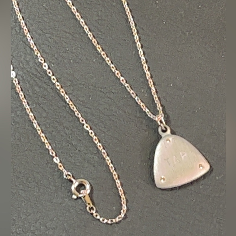 Silver-tone Triangle TAP Pendant Necklace